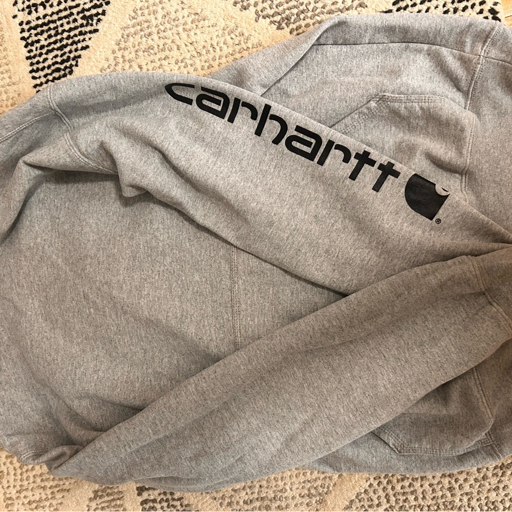 CARHARTT: LOOSE FIT MIDWEIGHT LOGO SLEEVE GRAPHIC HOODIE